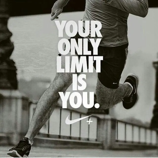 Motivational image reading: Your only limit is you.