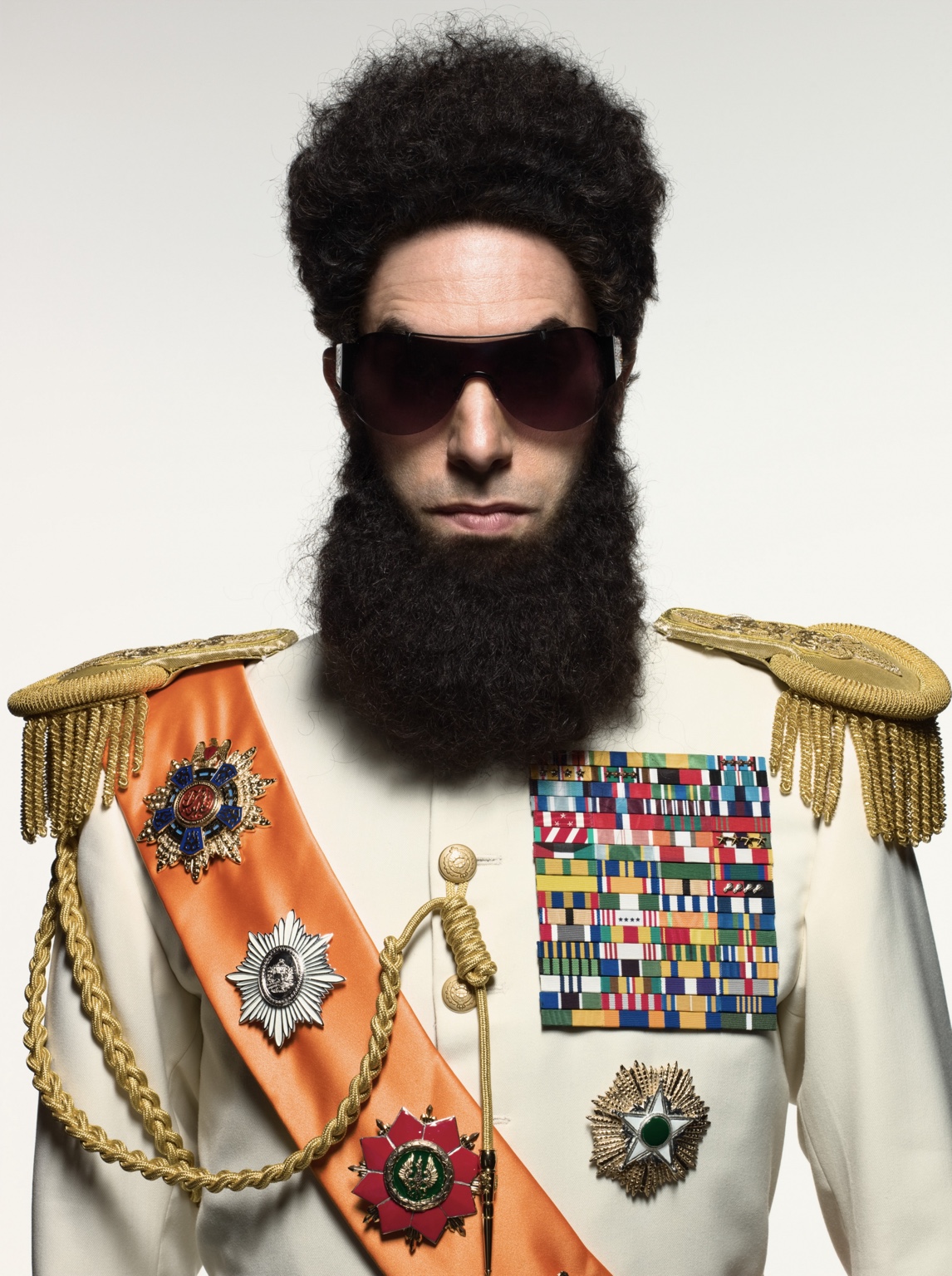 Sacha Baron Cohen as Admiral General Aladeen in The Dictator